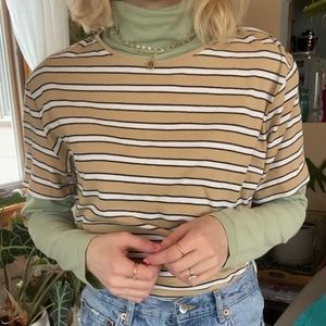 Striped, soft tee - neutral colors